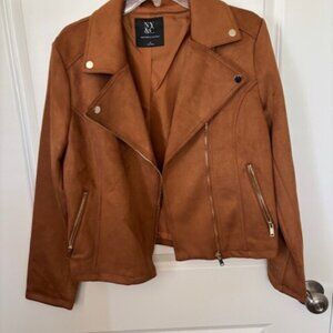 NY & Co Faux Suede Moto Jacket